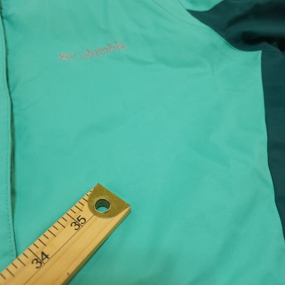 Columbia Winter Jacket Womens Small Green Turquoise Blue Omni-Heat Insulated - Picture 11 of 15